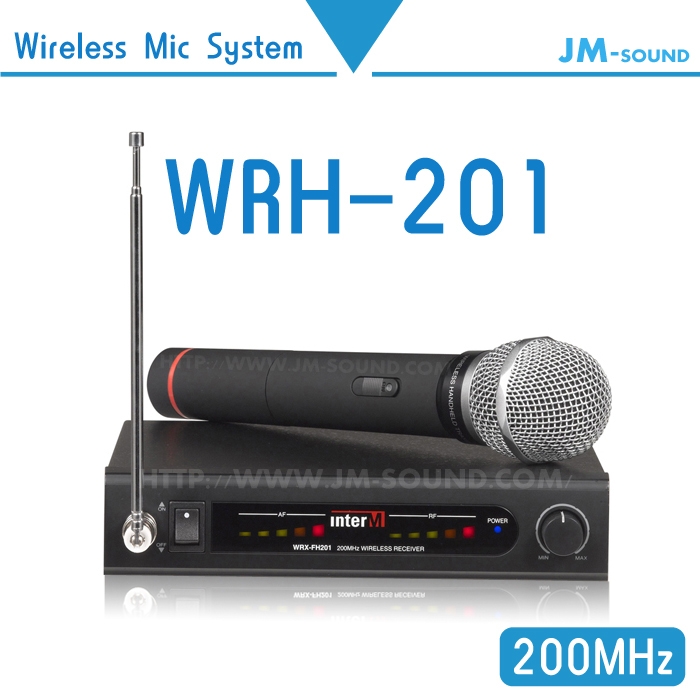 WRH-201 /200MHz 대역이 스피치용 보급형 무선마이크 시스템
