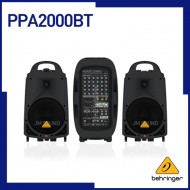 PPA2000BT,블루투스무선기술,무선마이크로폰옵션,KLARK TEKNIK 멀티-FX프로세서&FBQ 피드백 디덱션이 탑재된 울트라 컴팩트 2000와트,8채널 포터플 PA시스템